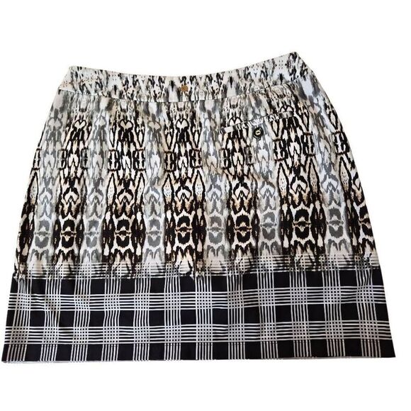 EP Pro New York Women's Geometric Mini Golf Skort White Black Size Medium - Picture 3 of 10